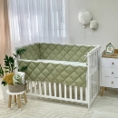 Protectie laterata patut bebe din 4 piese olive (1)